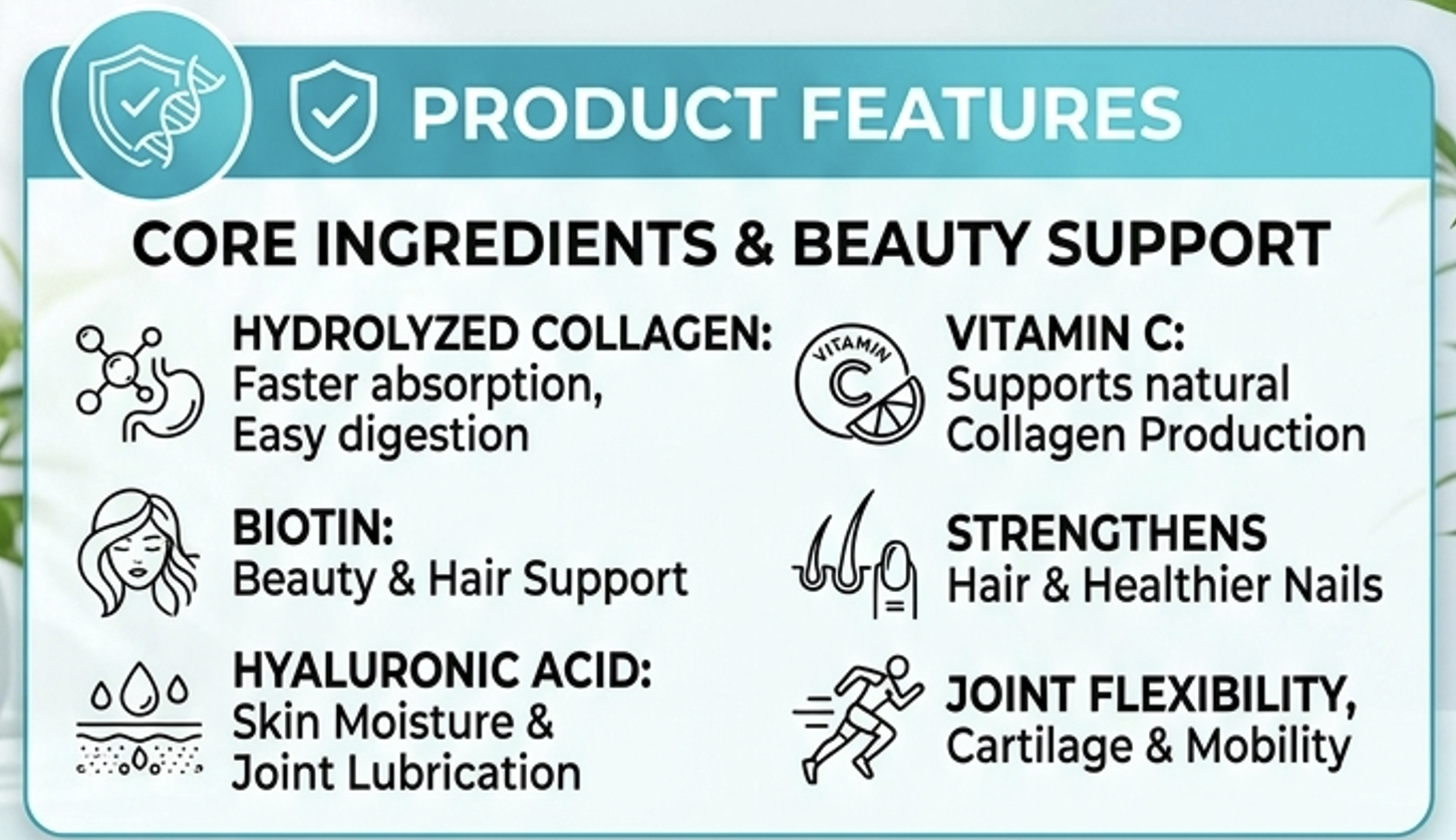Features of Multi Collagen Peptides Powder
