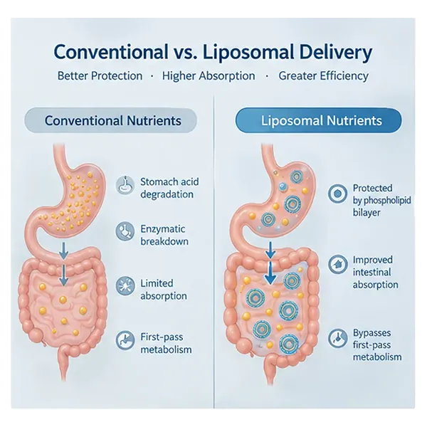 liposomal vs conventional- nutrient delivery